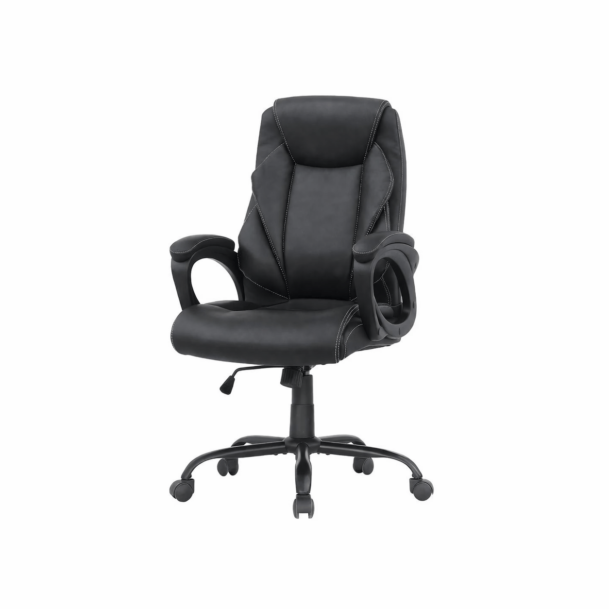 ErgoDamy Ares ergonomic office chair with adjustable armrests and lumbar support, featuring a black mesh back and cushioned seat.