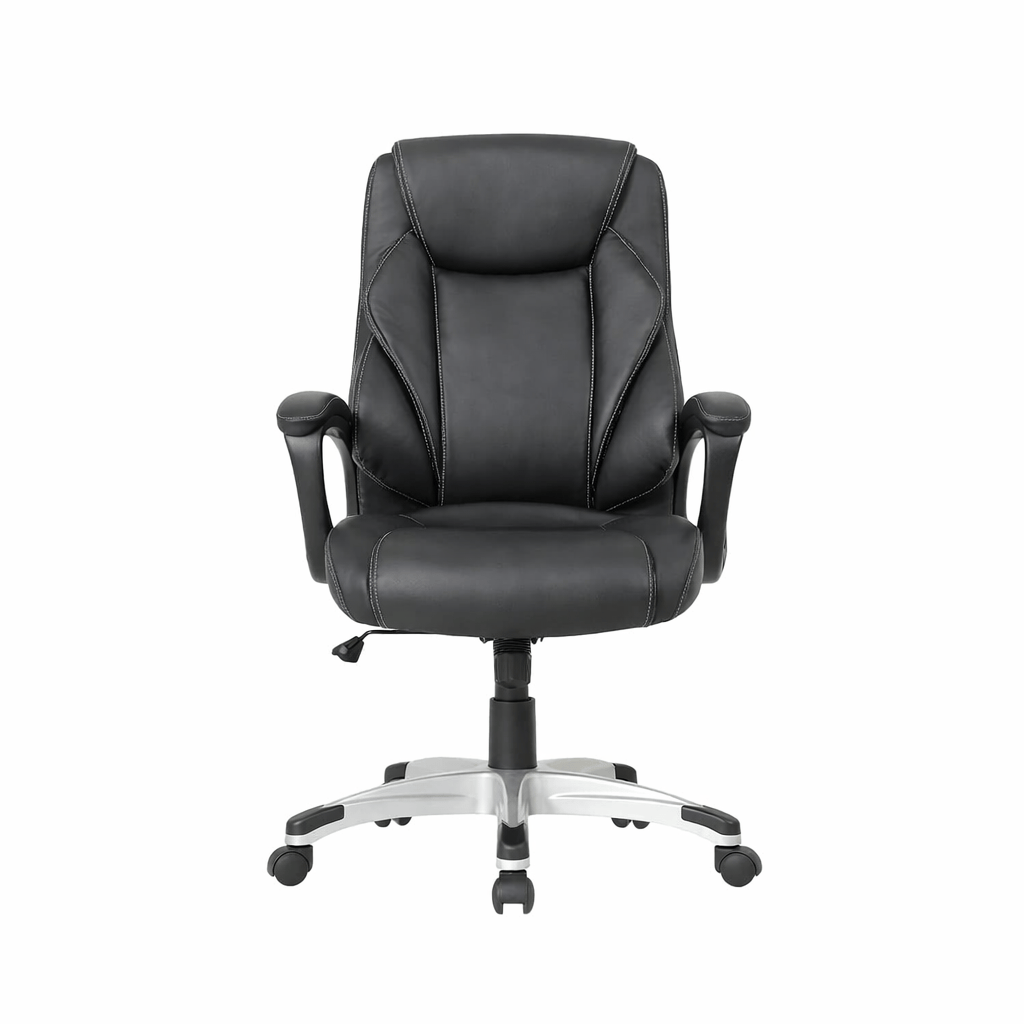 ErgoDamy Ares ergonomic office chair with adjustable headrest, lumbar support, and black mesh back for comfortable workspace seating.