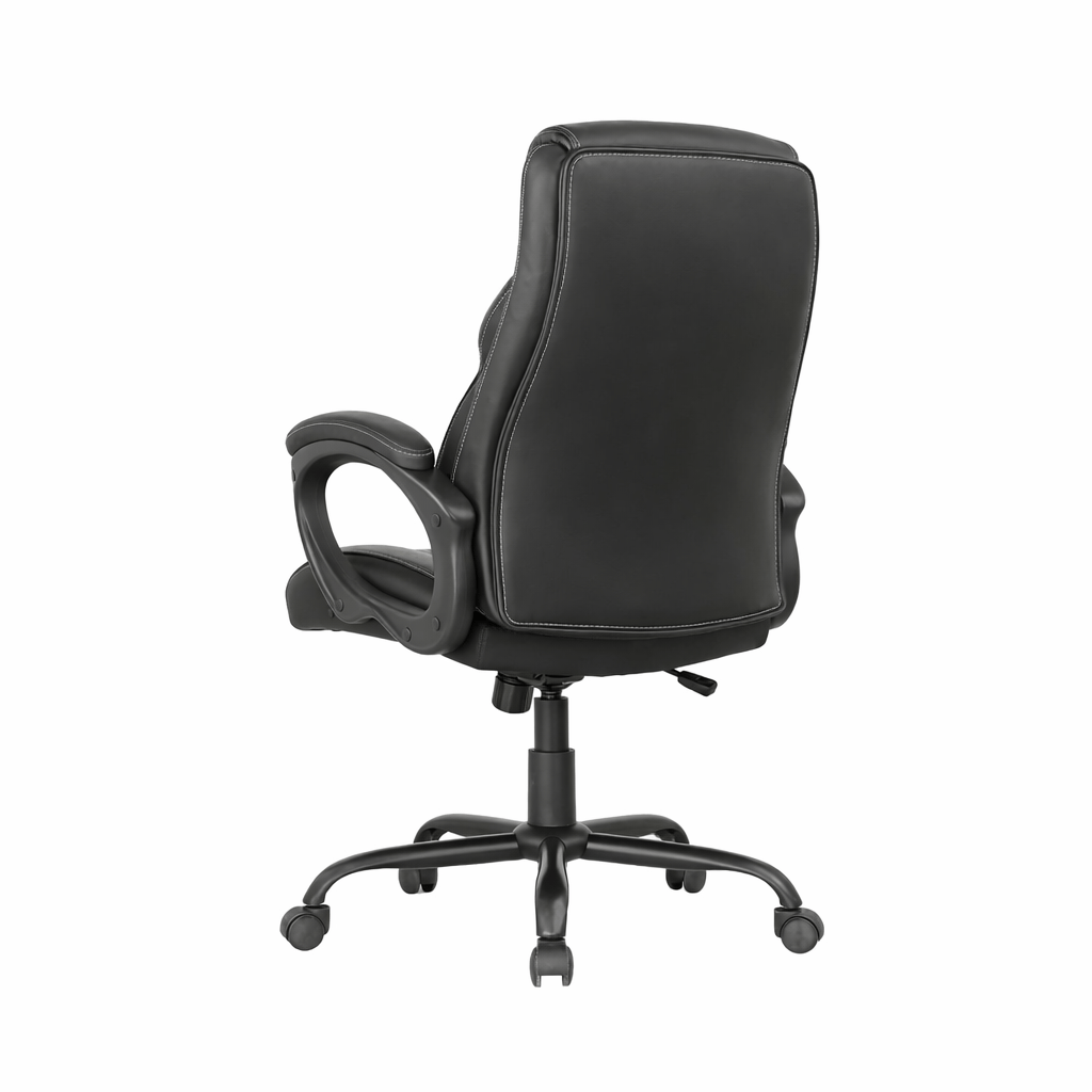 ErgoDamy Ares ergonomic office chair with PU leather upholstery, adjustable armrests, and lumbar support for comfortable seating.